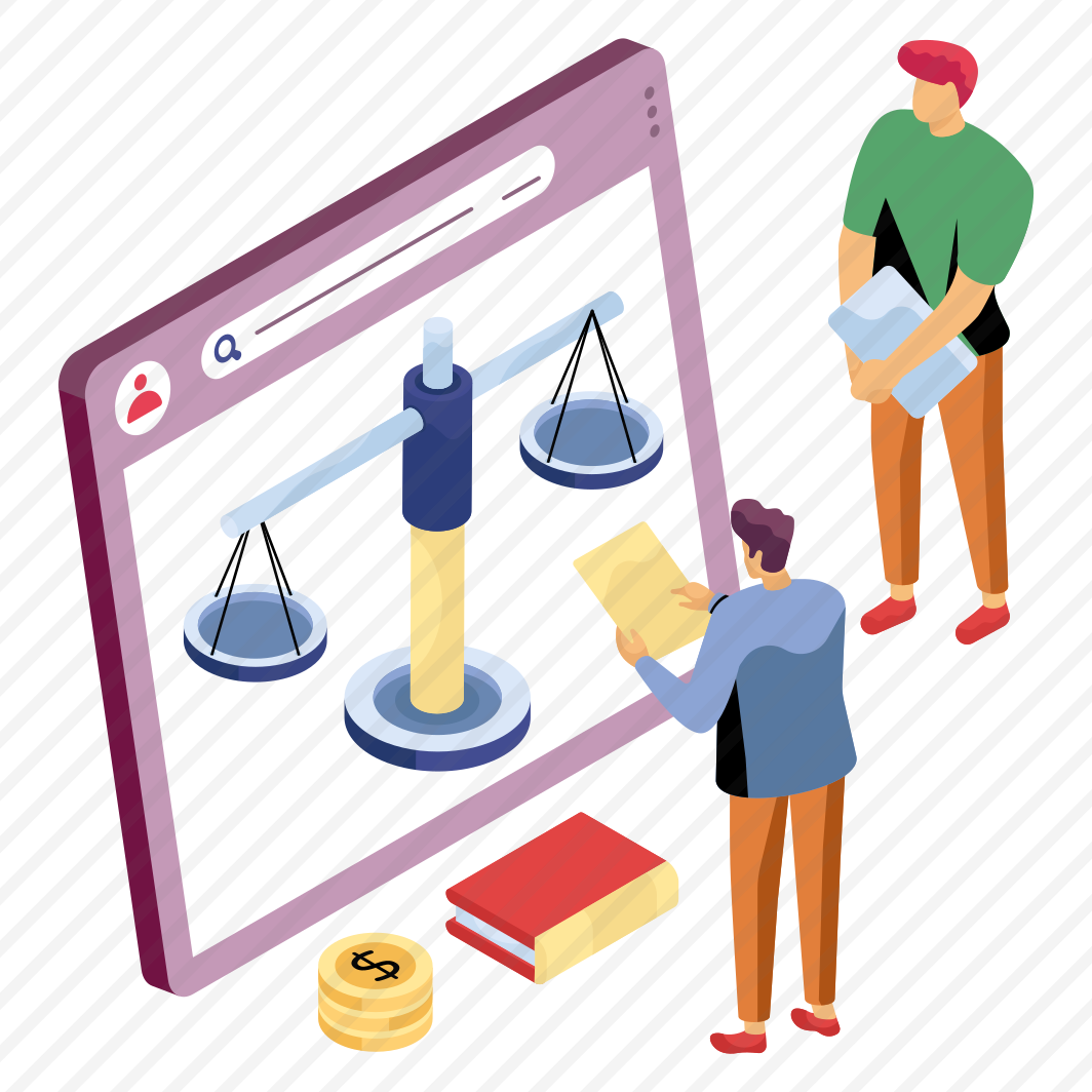 Online Justice, Equity, Fairness, Online Law, Justice Scale, preview