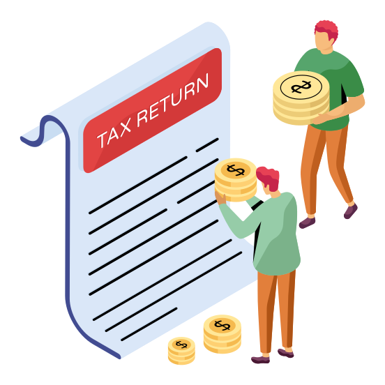 Tax Return, Tax Refund,tax Document, Tax Doc, Tax Paper, illustration