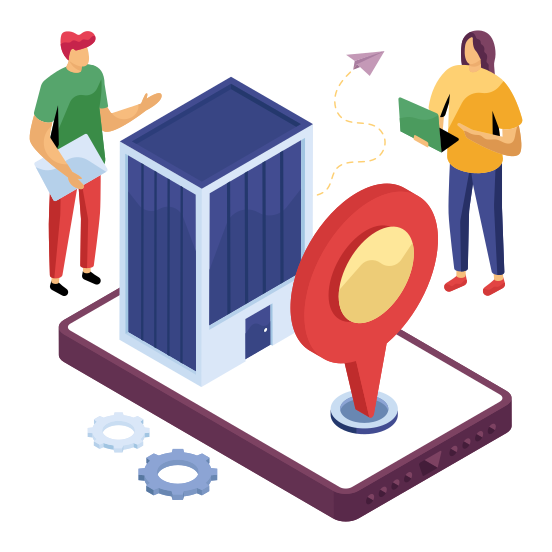 Building, Architecture, Real Estate, Property, Mobile Building Location, illustration