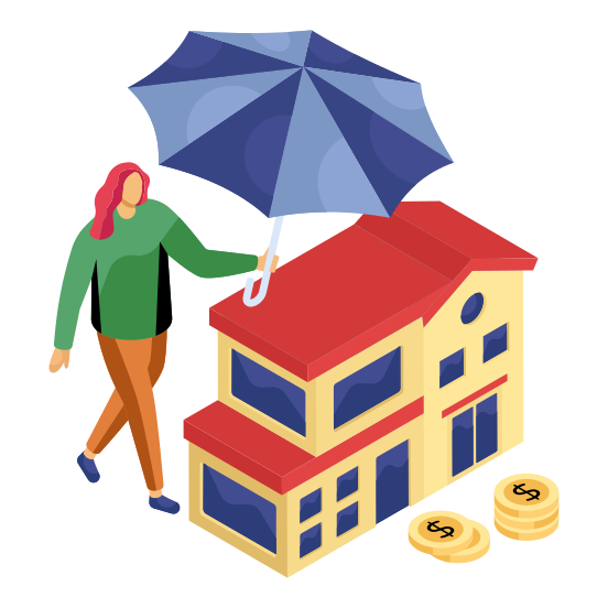 Home Insurance, Home Assurance, Home Security, Home Protection, House Insurance, illustration