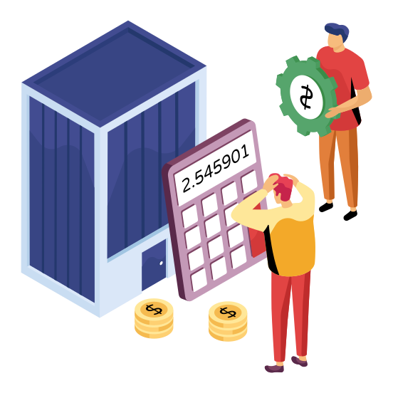 Property Calculation, Estate Calculation, Arithmetic, Accounting, Building Calculation , illustration