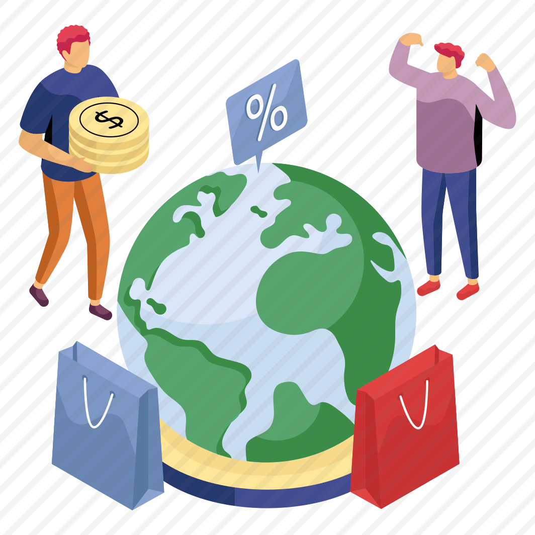 Global Shopping, Global Purchase, Commerce, International Shopping, Worldwide Shopping , preview