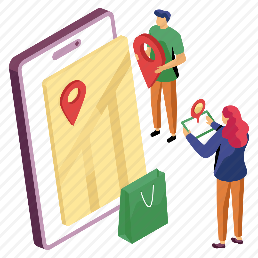 Mobile Shopping Location, Shopping Direction, Gps, Geolocation, Navigation , preview