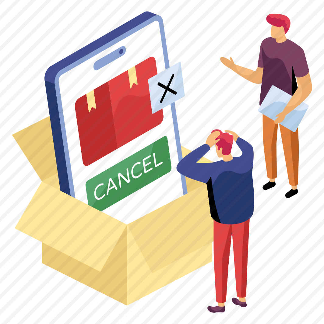 Order Cancel, Parcel Cancel, Package Cancel, Order Denied, Order Deleted, preview