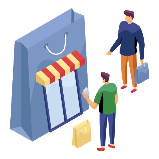 Shop, Retail Store, Marketplace, Shopping, Commerce, illustration