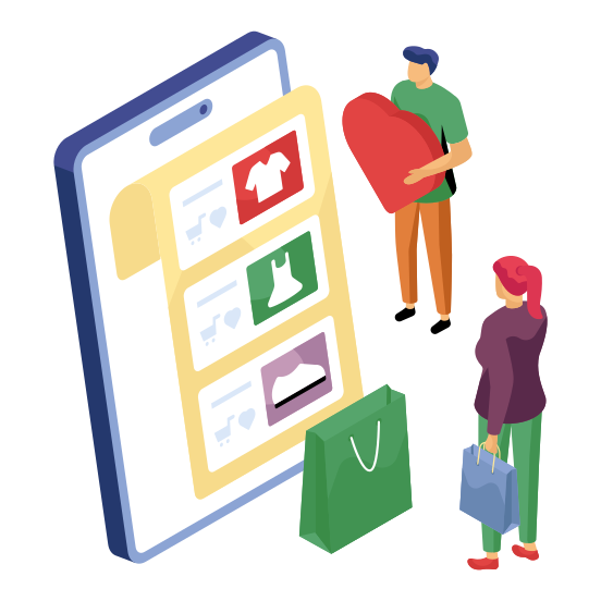 Shopping App, Mobile Shopping, Buy Online, Commerce, Online Shopping , illustration
