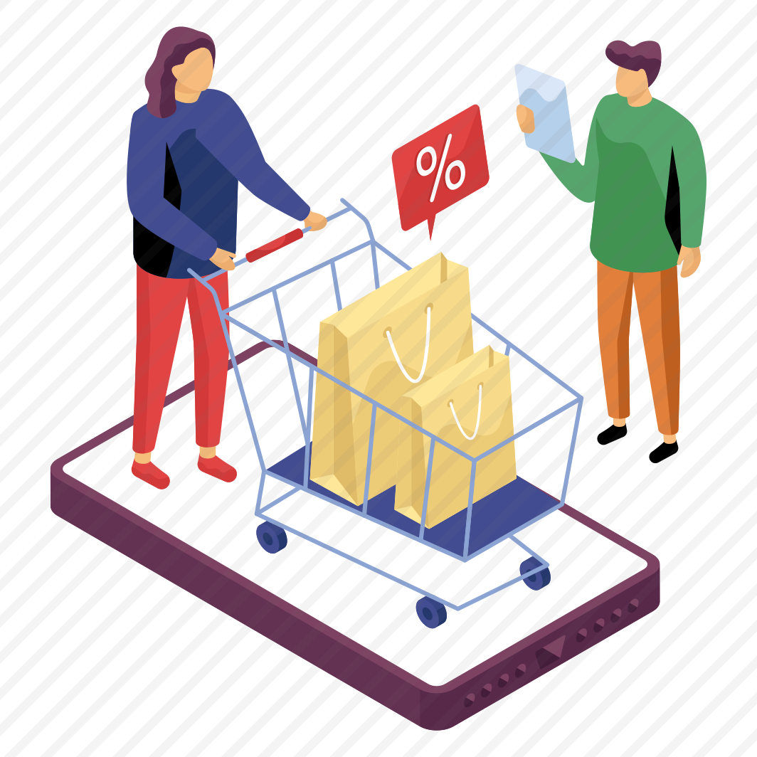 Shopping Discount, Mobile Shopping Discount, Shopping Bag, Commerce, Discount Sale, preview