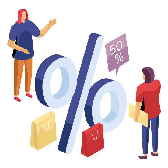 Shopping Discount, Shopping Sale, Shopping Bag, Tote, Commerce , illustration