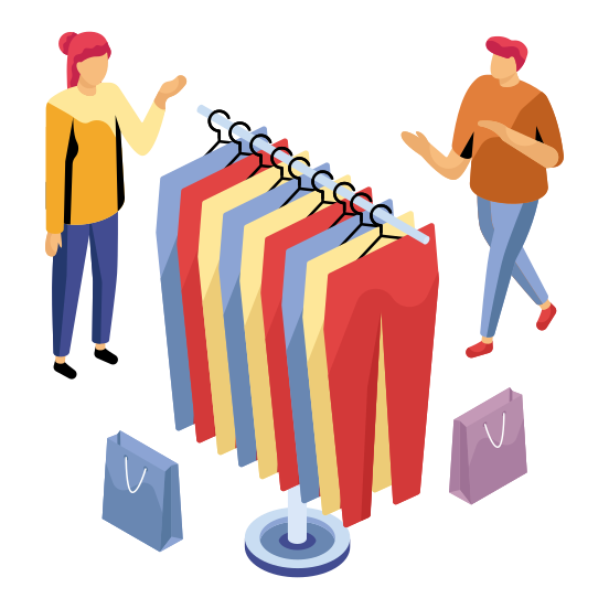 Trouser Racks, Hanging Trousers, Apparel, Shopping Racks, Commerce , illustration