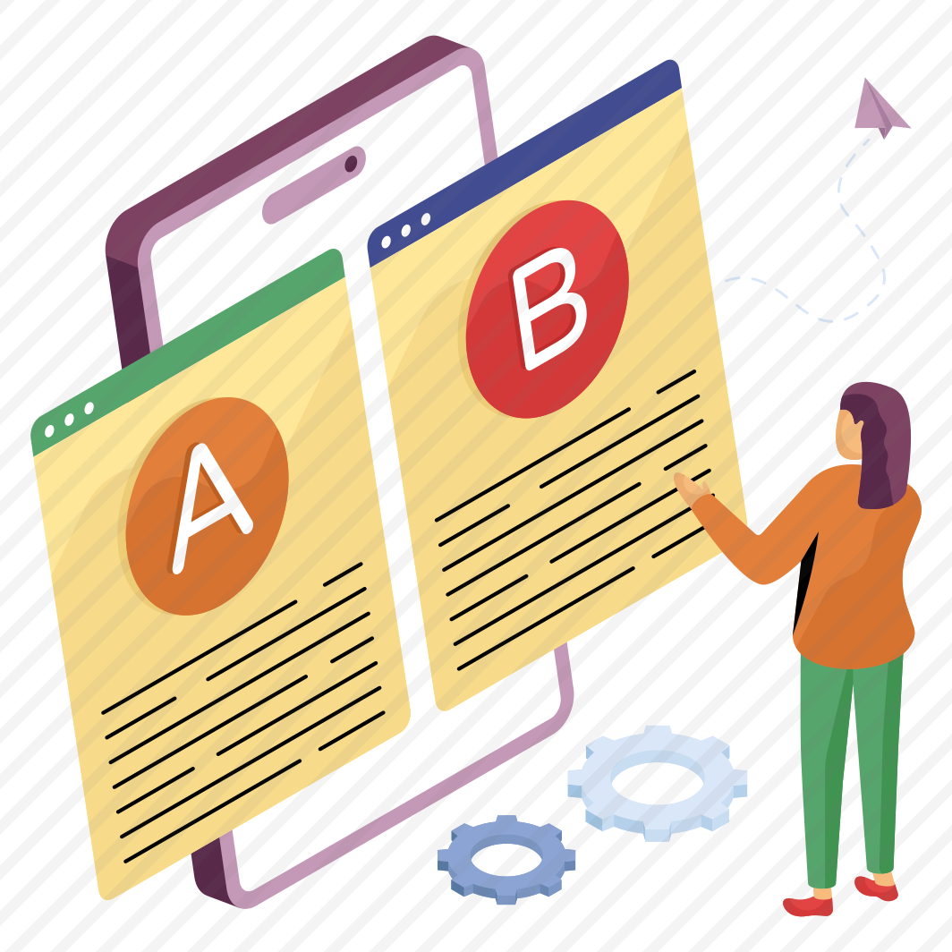 Ab Test, Comparison Test, Split Testing, Bucket Testing, Ui, preview