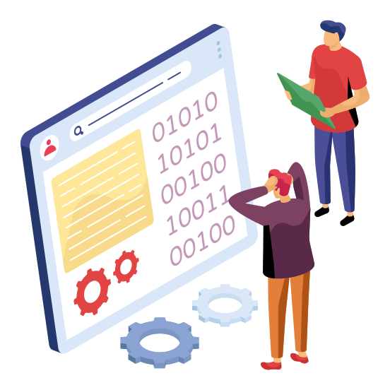Binary Data, Binary Code, Binary Code Management, Binary Data Management, Digital Code , illustration