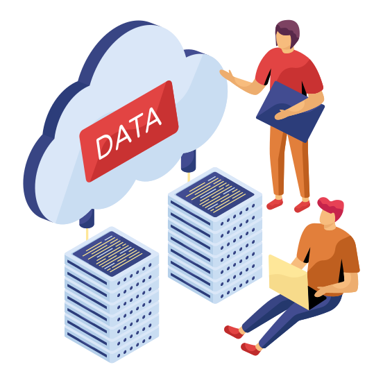 Cloud Server, Dataserver, Cloud Database, Db, Sql, illustration