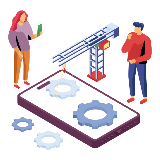 Mobile Development, Mobile Management, Mobile Setting, Mobile Configuration, Mobile Config, illustration