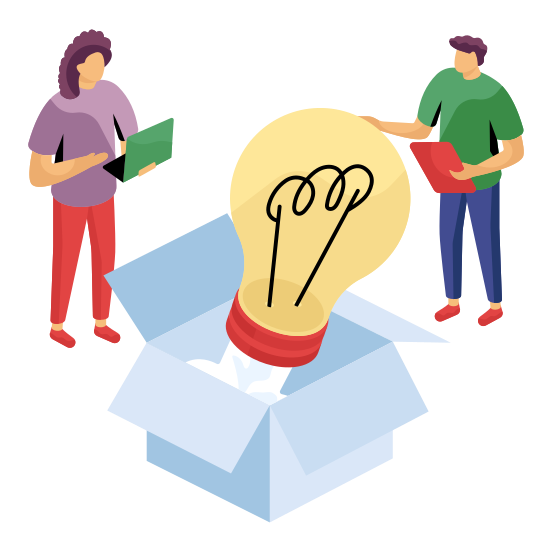 Think Outside The Box, Creative Package, Creative Box, Creative Parcel, Innovative Box, Innovative Package , illustration