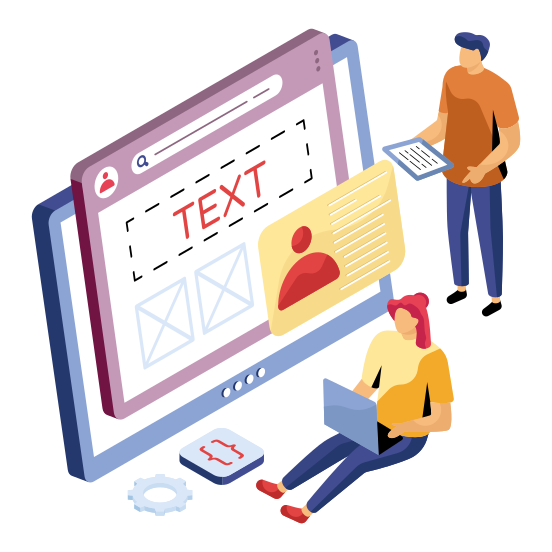 Web Design, Web Layout, Web Wireframe, Online Text, Web Template , illustration