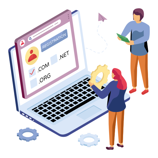 Web Domains, Domains Name, Domains Registration, Web Address, Domains Website , illustration