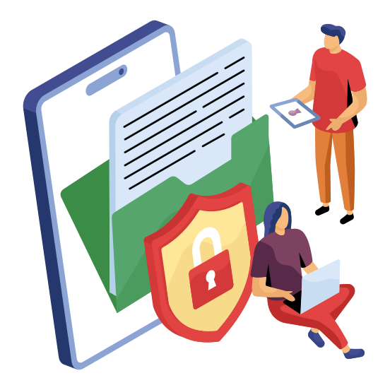 Folder Security, Folder Protection, Secure Folder, Secure Document, Secure Doc, illustration