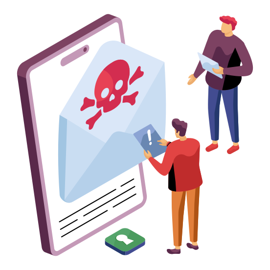 Mail Hacking, Letter Hacking, Cybercrime, Cyber Attack, Dangerous Mai, illustration