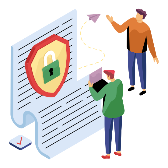 Secure File, Secure Document, Secure Doc, File Security, File Protection, illustration