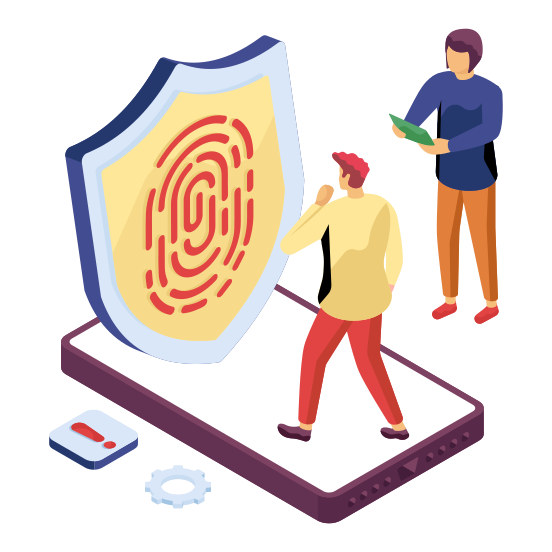 Secure Fingerprint, Fingerprint Security, Fingerprint Protection, Secure Thumbprint, Thumbprint Security, illustration
