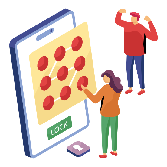Swipe Lock, Mobile Pattern Lock, Password, Passcode, Security , illustration