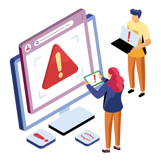 Web Error, Web Alert, Web Warning, Error Website, Webpage Error, illustration