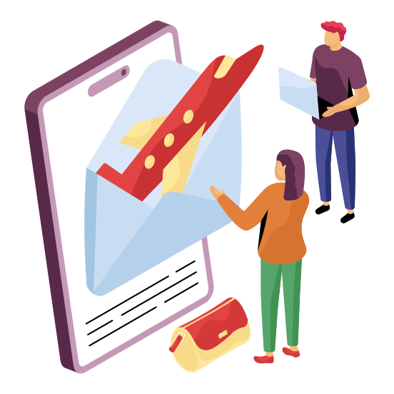 Flight Mail, Email, Correspondence, Letter, Communication , illustration