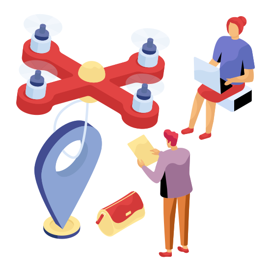 Map, Quadcopter Location, Direction, Gps, Navigation, illustration