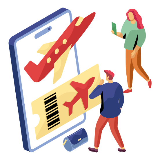 Mobile Air Ticket, Raffle, Voucher, Permit Pass, Mobile Flight, illustration
