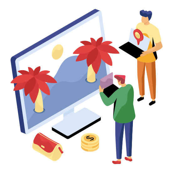 Palm Trees, Coconut Trees, Beach Trees, Island , illustration