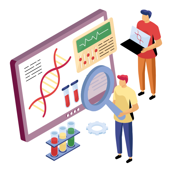 Chemical Research, Chemical Analysis, Chemical Exploration, Medical Research, Medical Exploration , illustration