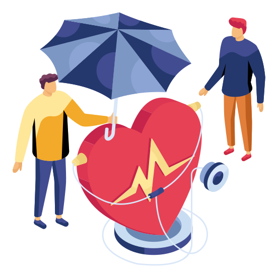 Heart Insurance, Health Insurance, Heart Assurance, Heart Security, Heart Protection , illustration