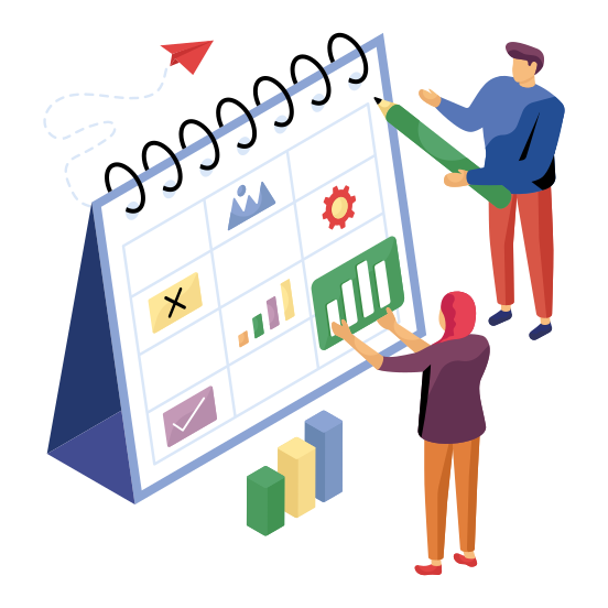 Business Schedule, Business Plan, Calendar, Daybook, Datebook , illustration