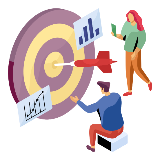 Business Target, Business Goal, Business Aim, Business Objective, Business Purpose, illustration