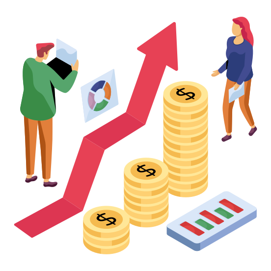 Financial Analytics, Infographic, Statistics, Financial Chart, Financial Graph, illustration