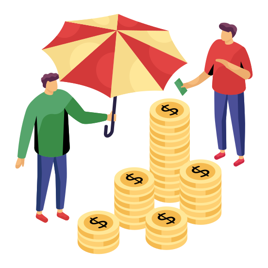 Financial Security, Financial Protection, Money Security, Money Protection, Financial Assurance, illustration