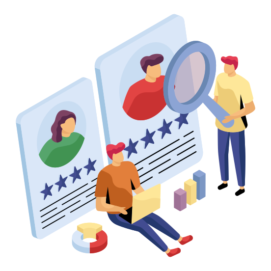 Headhunting, Target Profile, Search Person, Search Talent, Target User, illustration