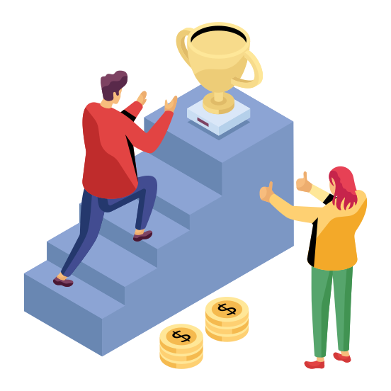 Level Skill Ladder, Career Ladder, Career Success, Career Growth, Career Advancement , illustration