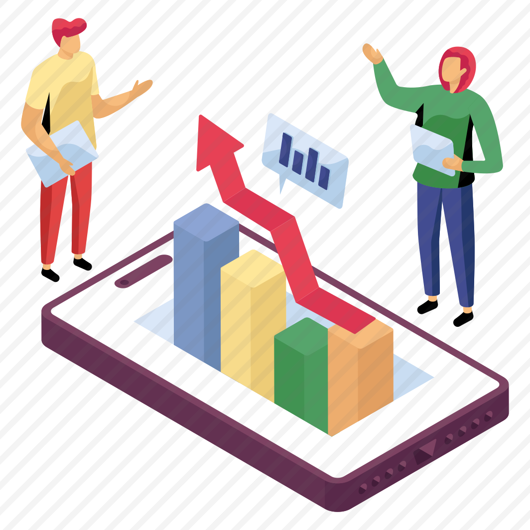 Mobile Data Analytics, Infographic, Statistics, Mobile Chart, Mobile Graph, preview