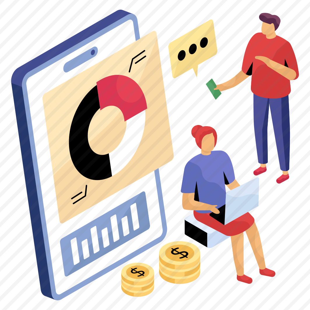 Online Data Analytics, Infographic, Statistics, Mobile Chart, Mobile Graph, preview