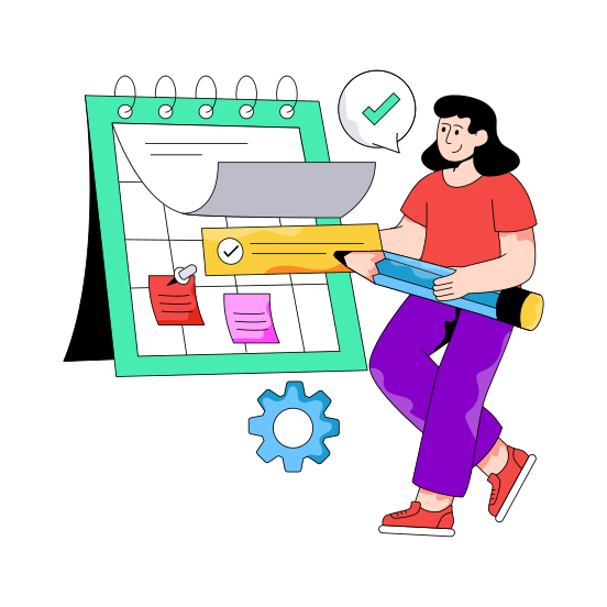 Agenda, Business Schedule, Planner, Meeting Reminder, Calendar illustration