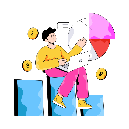 Business Chart, Business Graph, Revenue Analysis, Statistics, Infographic, illustration