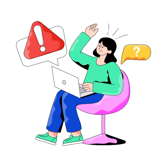 Chat Error, Message Error, Chat Alert, Chat Warning, Chat Problem, illustration