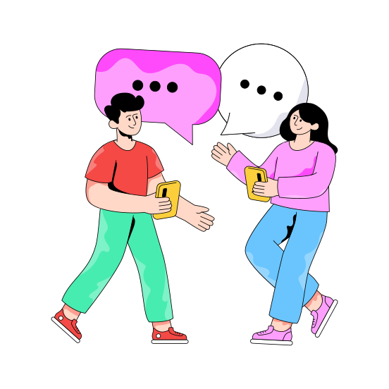 Chatting, People Communicate, Conversation, Discussion, Negotiation illustration
