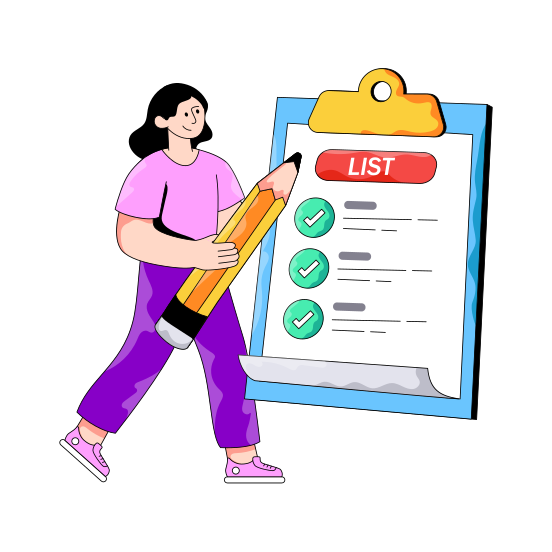 Checklist, List, Todo, Worksheet, Agenda illustration