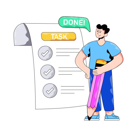 Checklist, List, Todo, Worksheet, Task Completion illustration