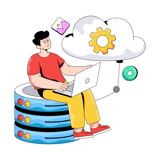 Cloud Server Setting, Cloud Configuration, Cloud Development, Cloud Config, Cloud Management, illustration