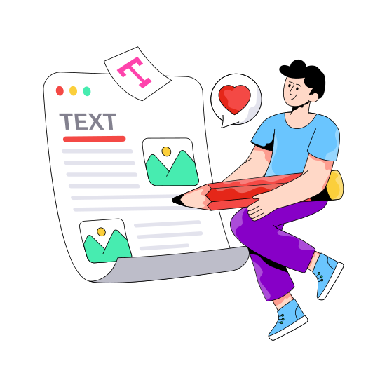 Content Writing, Blog Writing, Article Writing, Copywriting, Paper Writing illustration