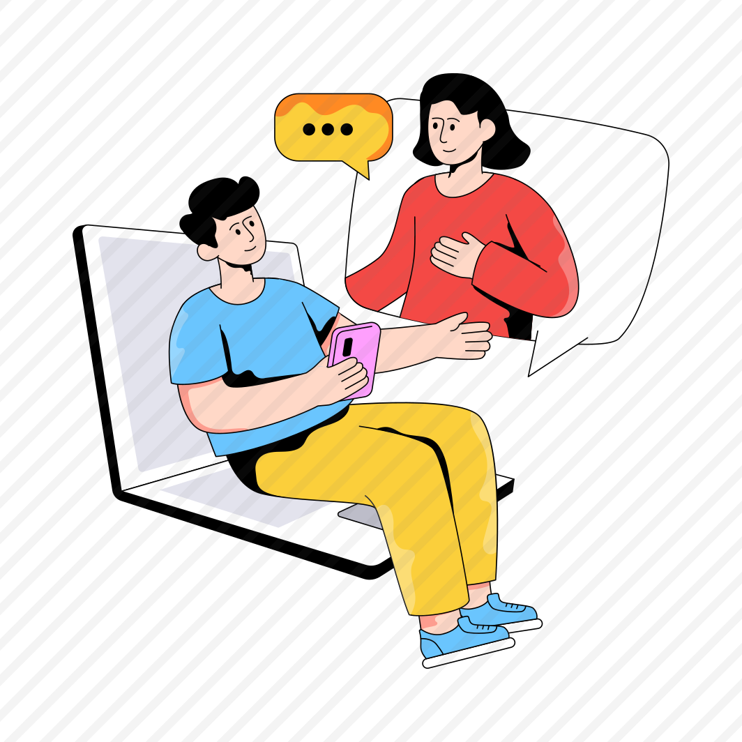 Digital Chatting, Online Message, Digital Communication, Online Conversation, Online Discussion preview