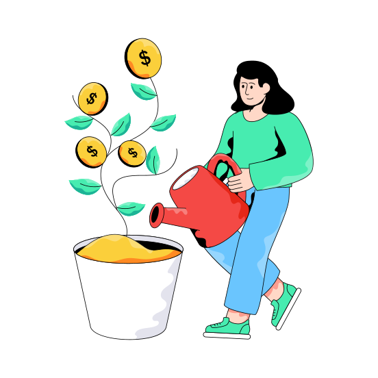 Dollar Plant, Money Growth, Financial Growth, Investment Profit, Cash Plant, illustration